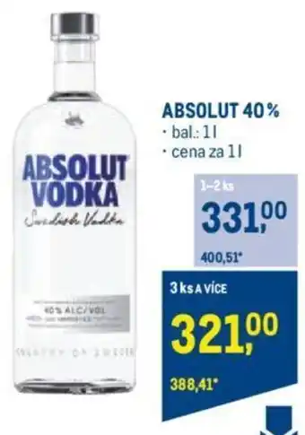Makro ABSOLUT 40% nabídka