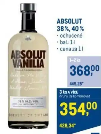 Makro ABSOLUT 38%, 40% nabídka
