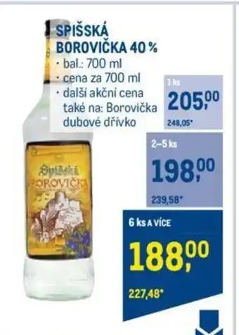 Makro SPIŠSKÁ BOROVIČKA 40% nabídka