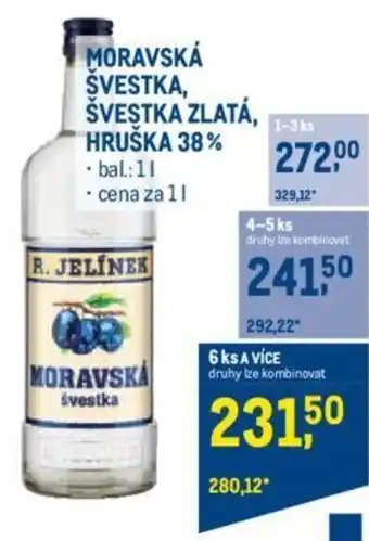 Makro MORAVSKÁ ŠVESTKA, ŠVESTKA ZLATÁ, HRUŠKA 38% nabídka
