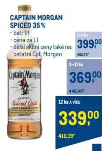 Makro CAPTAIN MORGAN SPICED 35% nabídka
