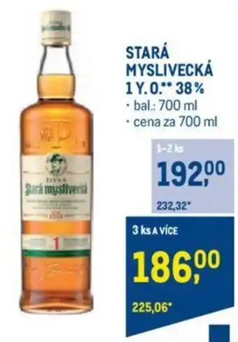 Makro STARÁ MYSLIVECKÁ 1 Y.O 38% nabídka