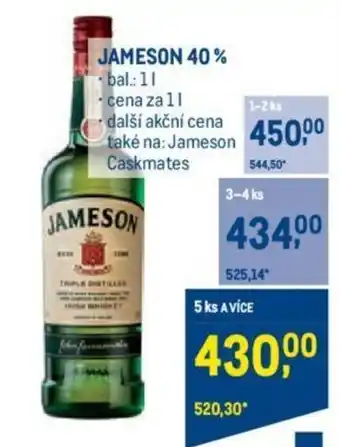 Makro JAMESON 40% nabídka