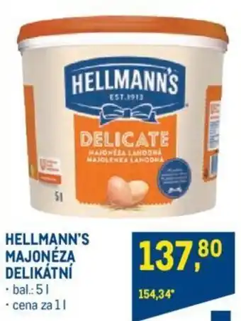Makro HELLMANN'S MAJONÉZA DELIKÁTNÍ nabídka
