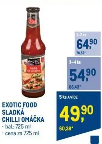 Makro EXOTIC FOOD SLADKA CHILLI OMÁČKA nabídka