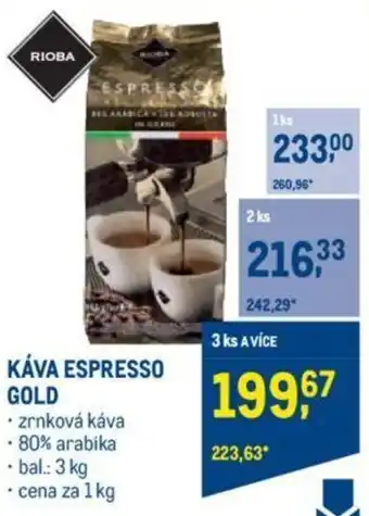 Makro KÁVA ESPRESSO GOLD nabídka