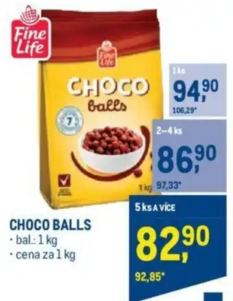 Makro CHOCO BALLS nabídka