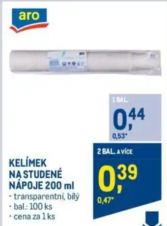 Makro KELÍMEK NA STUDENÉ NÁPOJE 200 ml nabídka