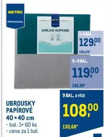 Makro UBROUSKY PAPÍROVÉ 40*40 cm nabídka