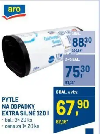 Makro PYTLE NA ODPADKY EXTRA SILNÉ 120 L nabídka