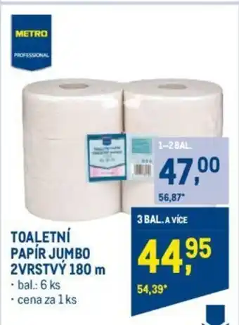 Makro TOALETNÍ PAPÍR JUMBO 2VRSTVÝ 180 m nabídka