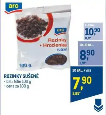 Makro ROZINKY SUŠENÉ nabídka