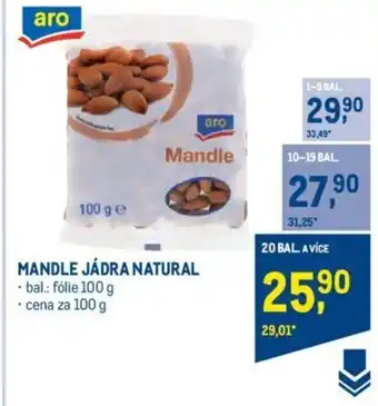 Makro MANDLE JÁDRA NATURAL nabídka
