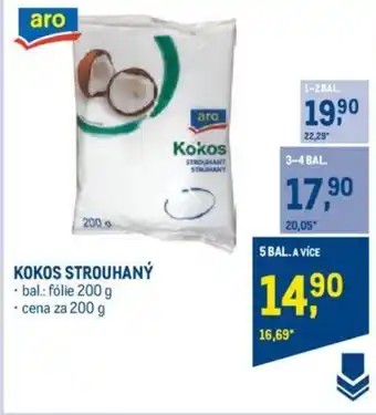 Makro KOKOS STROUHANÝ nabídka