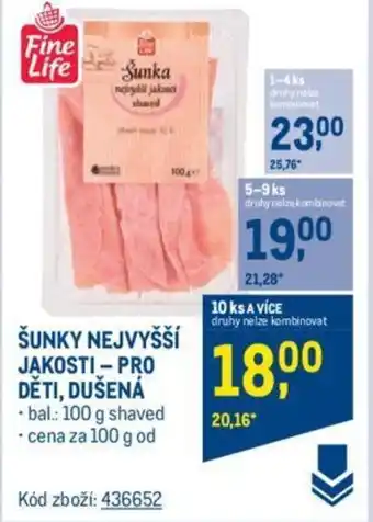 Makro ŠUNKY NEJVYŠŠÍ JAKOSTI - PRO DĚTI, DUŠENÁ nabídka