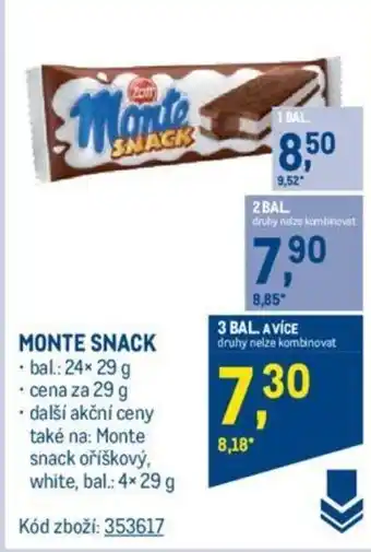 Makro MONTE SNACK nabídka