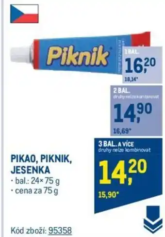 Makro PIKAO, PIKNIK, JESENKA nabídka