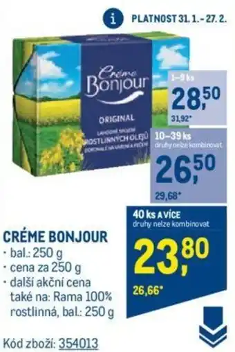 Makro CRÉME BONJOUR nabídka