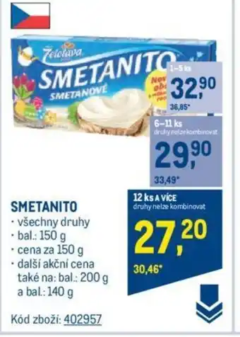Makro SMETANITO nabídka