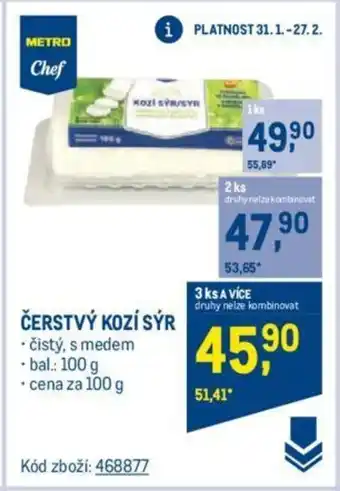 Makro ČERSTVÝ KOZÍ SÝR nabídka