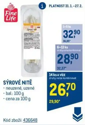 Makro SÝROVÉ NITĚ nabídka