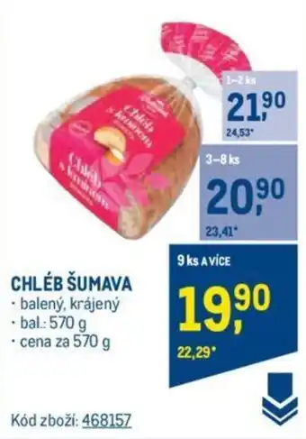 Makro CHLÉB ŠUMAVA nabídka