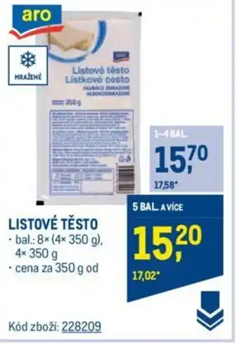 Makro LISTOVÉ TĚSTO nabídka