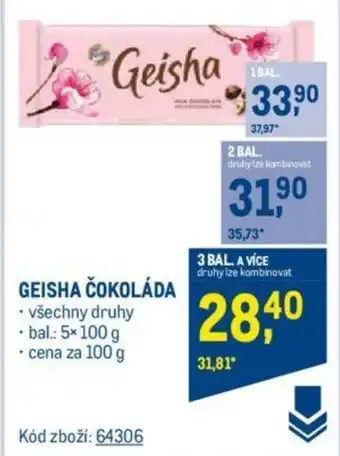 Makro GEISHA ČOKOLÁDA nabídka