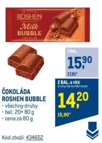 Makro ČOKOLÁDA ROSHEN BUBBLE nabídka