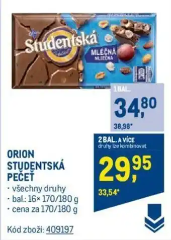 Makro ORION STUDENTSKÁ PEČET nabídka