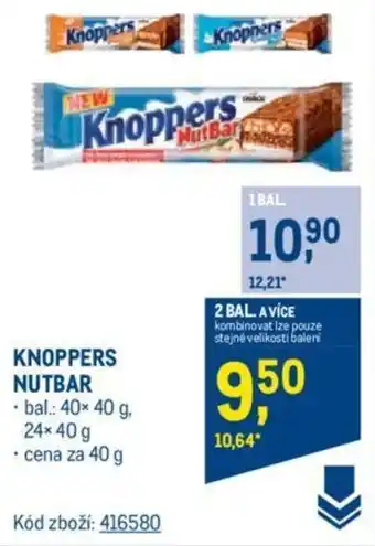 Makro KNOPPERS NUTBAR nabídka