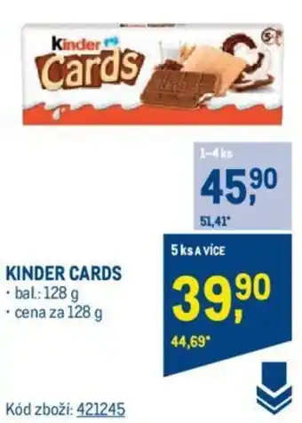 Makro KINDER CARDS nabídka