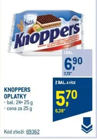 Makro KNOPPERS OPLATKY nabídka