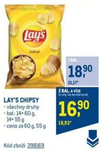 Makro LAY'S CHIPSY nabídka