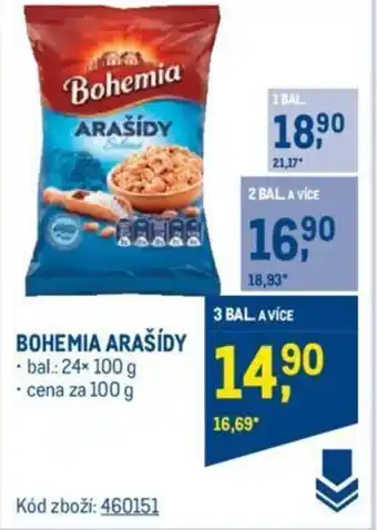 Makro BOHEMIA ARAŠÍDY nabídka
