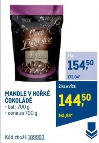 Makro MANDLE V HORKÉ ČOKOLÁDĚ nabídka