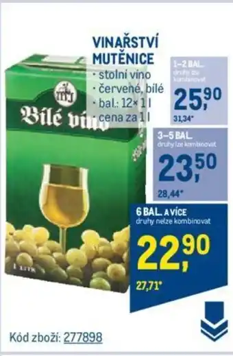 Makro VINAŘSTVÍ MUTĚNICE nabídka