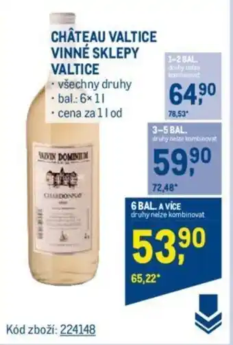 Makro CHÂTEAU VALTICE VINNÉ SKLEPY VALTICE nabídka