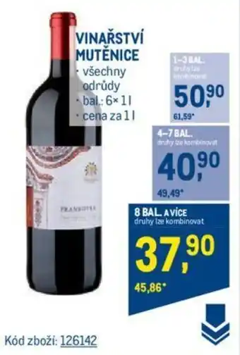 Makro VINAŘSTVÍ MUTĚNICE nabídka