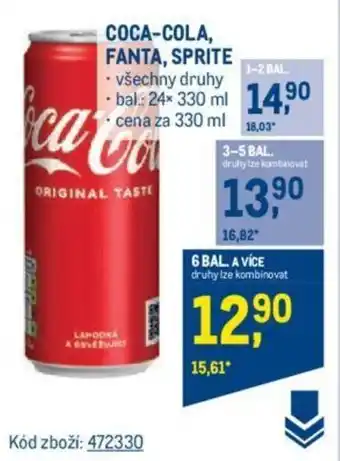 Makro COCA-COLA, FANTA, SPRITE nabídka