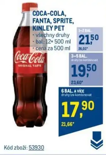 Makro COCA-COLA, FANTA, SPRITE, KINLEY PET nabídka