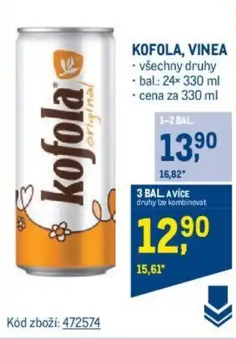 Makro KOFOLA, VINEA nabídka