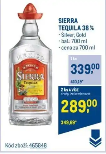 Makro SIERRA TEQUILA 38% nabídka