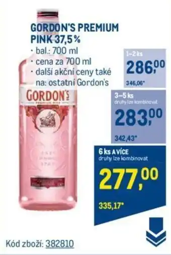 Makro GORDON'S PREMIUM PINK 37,5% nabídka