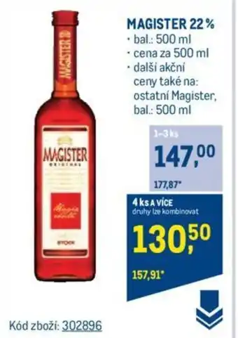 Makro MAGISTER 22% nabídka