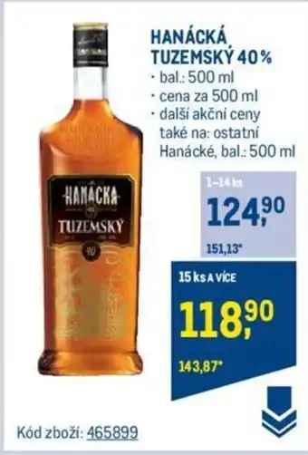 Makro HANÁCKÁ TUZEMSKÝ 40% nabídka