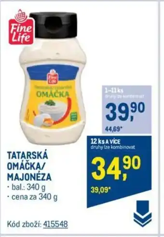 Makro TATARSKÁ OMÁČKA/ MAJONÉZA nabídka