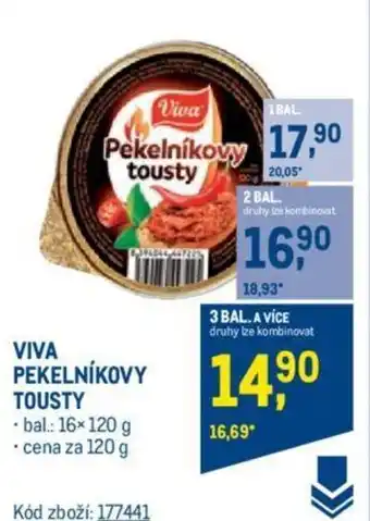 Makro VIVA PEKELNÍKOVY TOUSTY nabídka