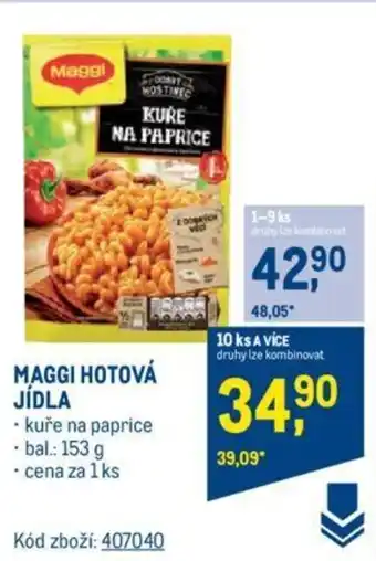 Makro MAGGI HOTOVÁ JÍDLA nabídka