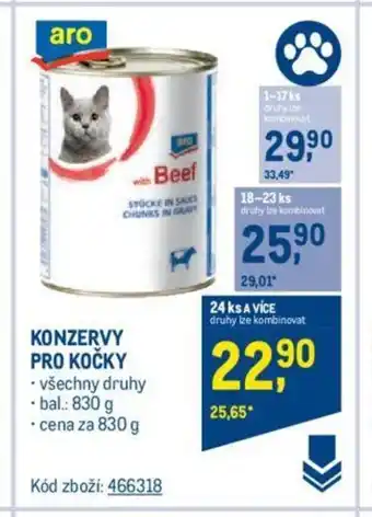Makro KONZERVY PRO KOČKY nabídka
